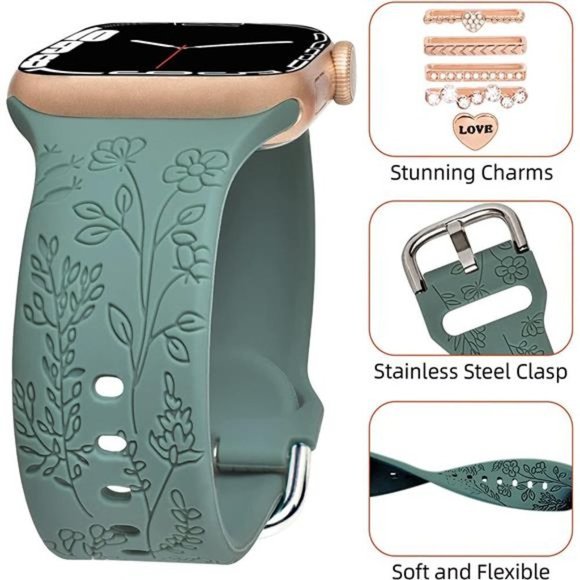 NEW Apple Watch Band with Rhinestone Charms